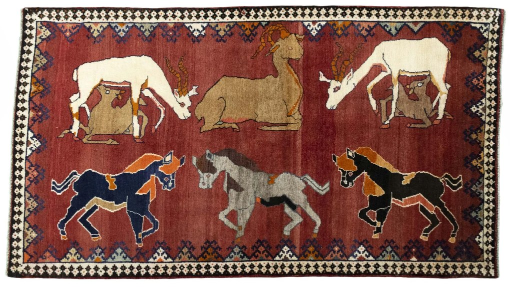 Gabbeh Tappeto persiano 220x120 Rosso (Iran) Annodato A Mano