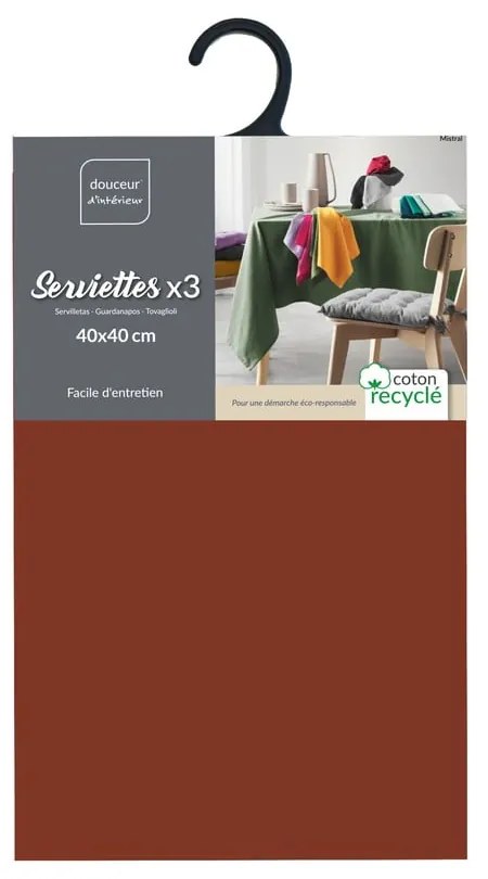 Set di tovaglioli 3 pz 40x40 cm Mistral – douceur d'intérieur