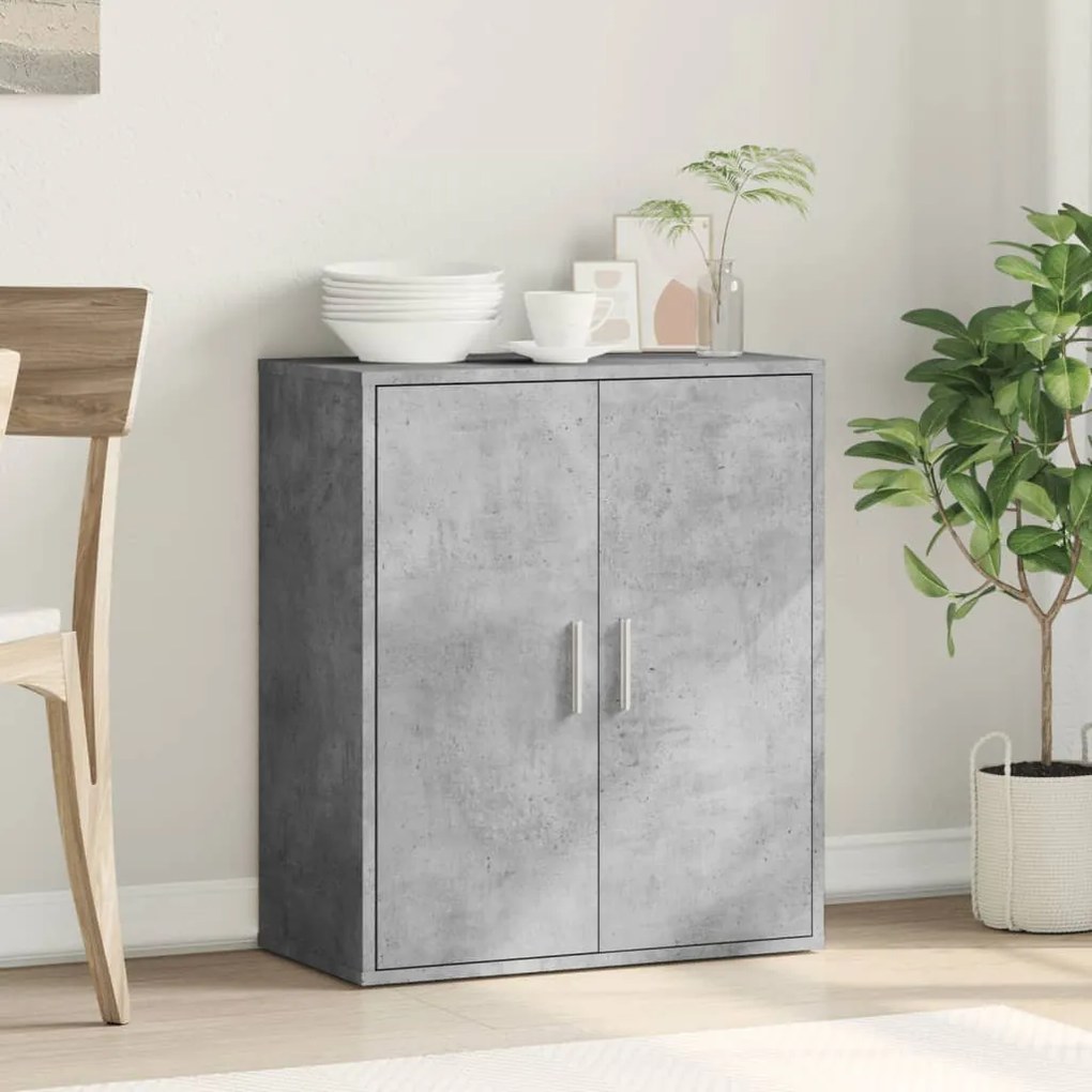 Credenza grigio cemento 79x38x80 cm in legno multistrato