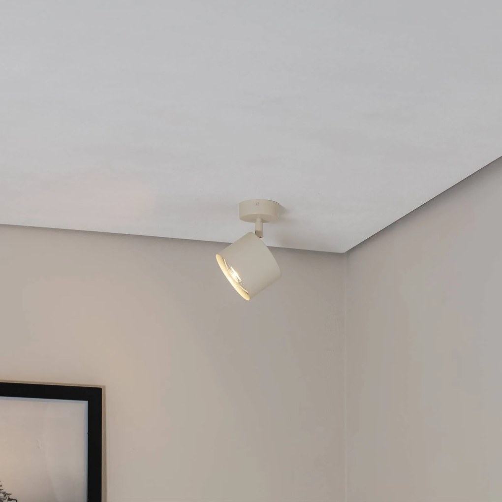 Argon Spot soffitto Chloe regolabile 1 luce, beige