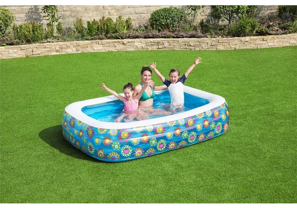 Piscina Gonfiabile Per Bambini Blu 229x152x56 Cm /