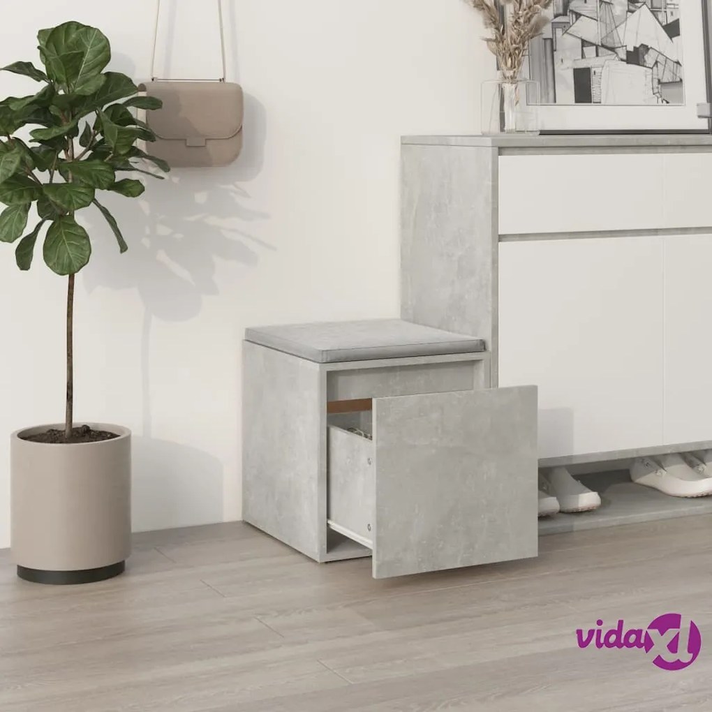 vidaXL Cassetto Contenitore Grigio Cemento 40,5x40x40 cm in Legno