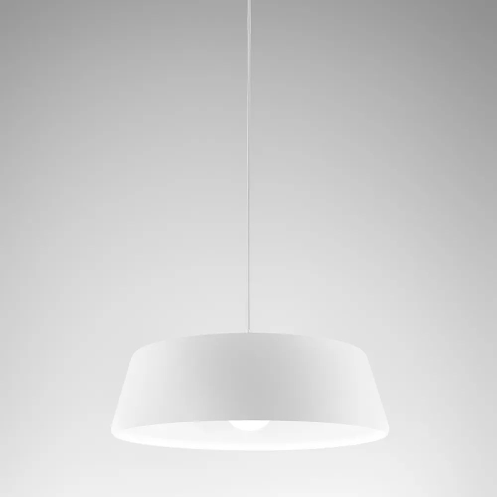 Sospensione Moderna Bonella 1 Luce E27 D.50 Cm Alluminio Bianco