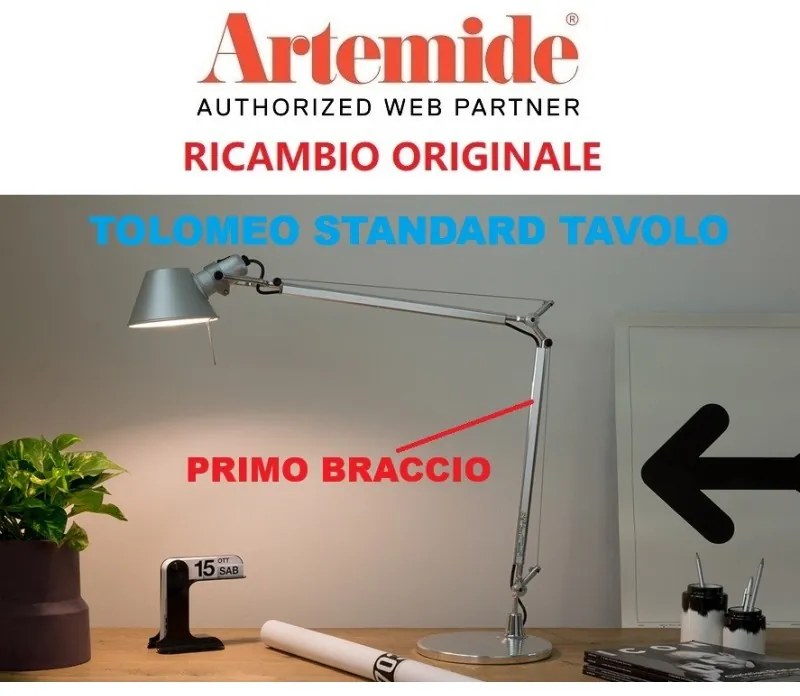 Artemide primo braccio ricambio Tolomeo standard alluminio tavolo