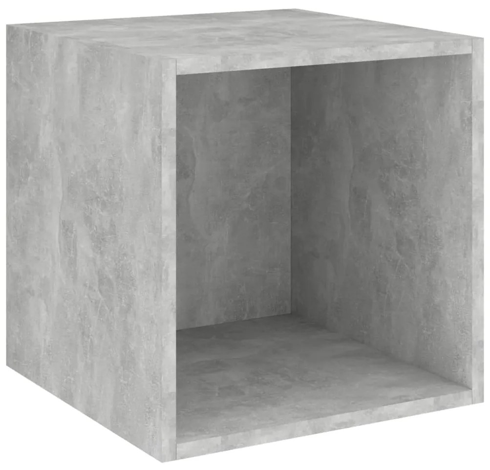 Mobili a Muro 2pz Grigio Cemento 37x37x37 cm Legno Multistrato