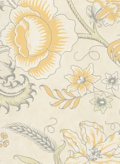 Little Greene Designtapete Woodblock Trail - Claude