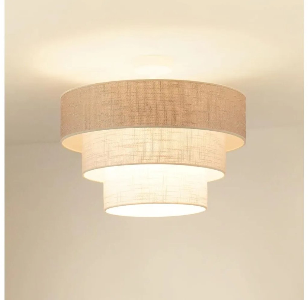 Brilagi - Lampadario a plafone ALASKA LUNETA 1xE27/15W/230V diametro 45 cm grigio/color crema