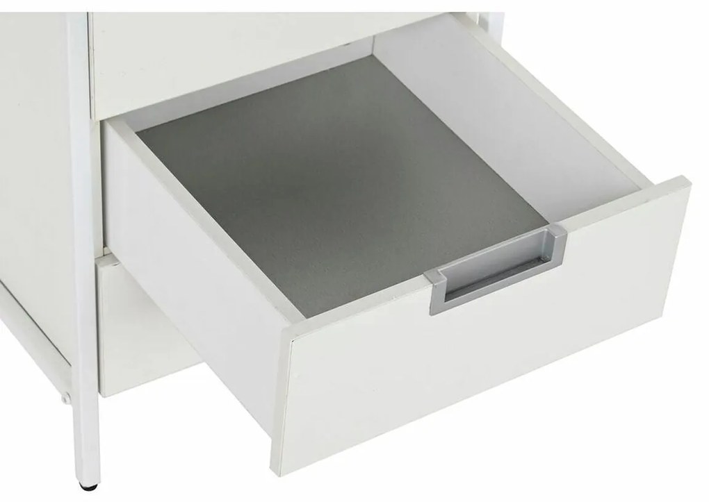 Cassettiera DKD Home Decor Metallo MDF Bianco (40 x 40 x 50 cm)
