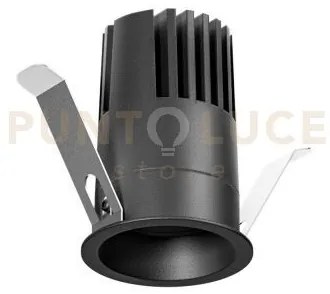 Gfa1413c- faretto led ad incasso colore nero 3000k 1350lm 12w d.5,2cm