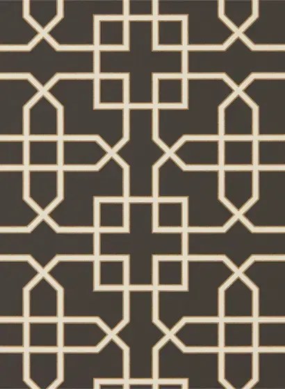 Sanderson Carta da parati Hampton Trellis - Charcoal