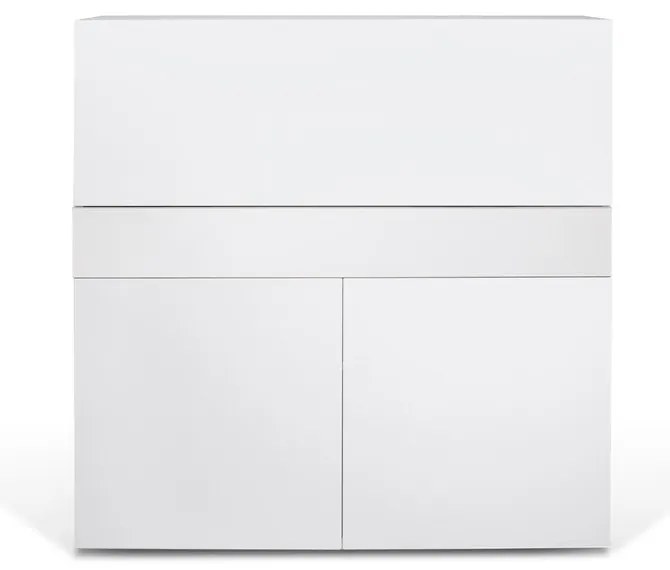 Tavolo da lavoro con piano bianco 110x42 cm Focus - TemaHome