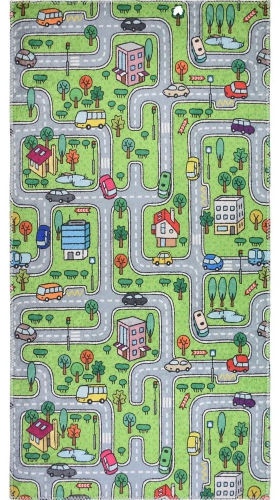 Tappeto verde per bambini 100x160 cm Green Neighborhood - Vitaus