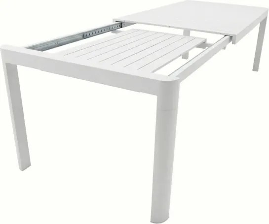 Tavolo In Alluminio Allungabile Telescopico 100x230-300 Cm Telex Bianco