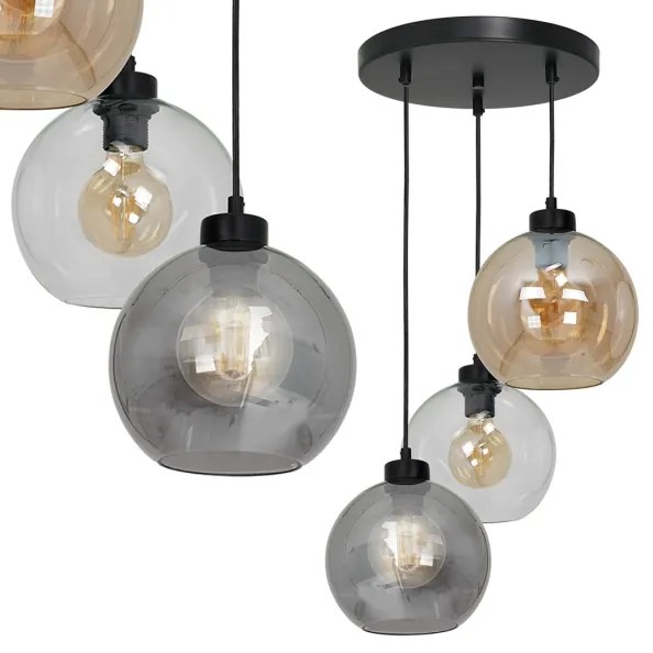 Lampadario su filo SOFIA 3xE27/60W/230V mix