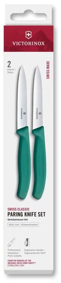 Victorinox -Set di coltelli per verdure SWISS CLASSIC 10 cm 2 pz turchese