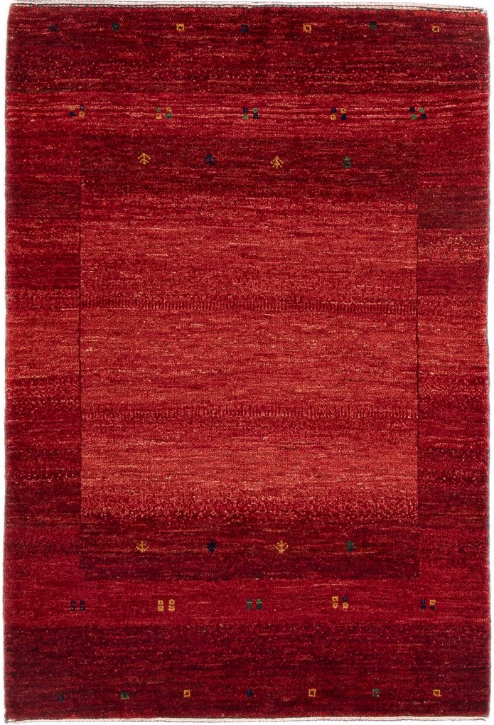 Loribaft Tappeto persiano 120x80 Rosso (Iran) Annodato A Mano