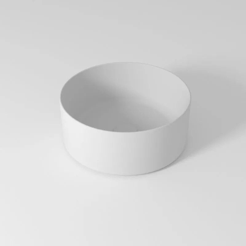 Lavabo da appoggio Open OLYMPIA CERAMICA tondo in ceramica bianco senza foro opaco