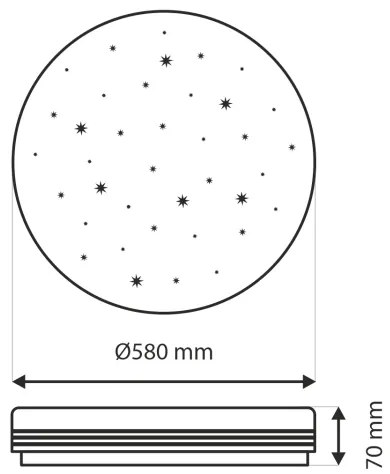 Plafoniera LED dimmerabile VENTA LED/60W/230V 2700-6500K + telecomando