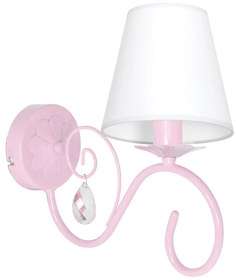 Applique per bambini LAURA 1xE14/60W/230V rosa chiaro