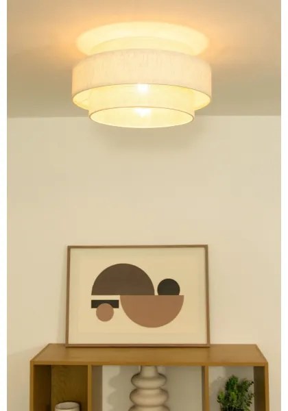 Plafoniera BOHO 1xE27/60W/230V Ø 40 cm crema/juta