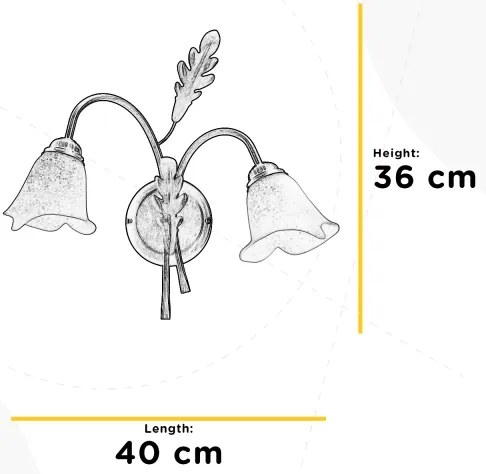 ONLI - Applique QUERCIA 2xE14/6W/230V