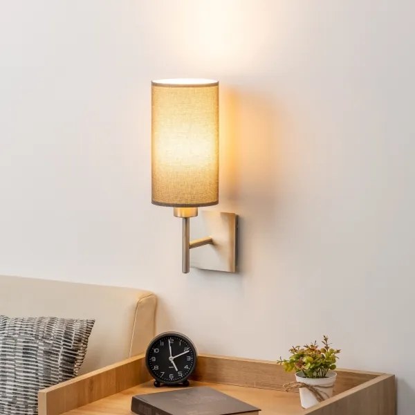 Eglo - Lampada da parete LED TUNJA 1xE27/60W/230V cromo opaco/marrone