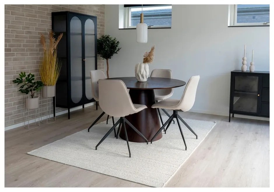 Tavolo da pranzo rotondo con piano in legno di noce ø 120 cm Bolton - House Nordic