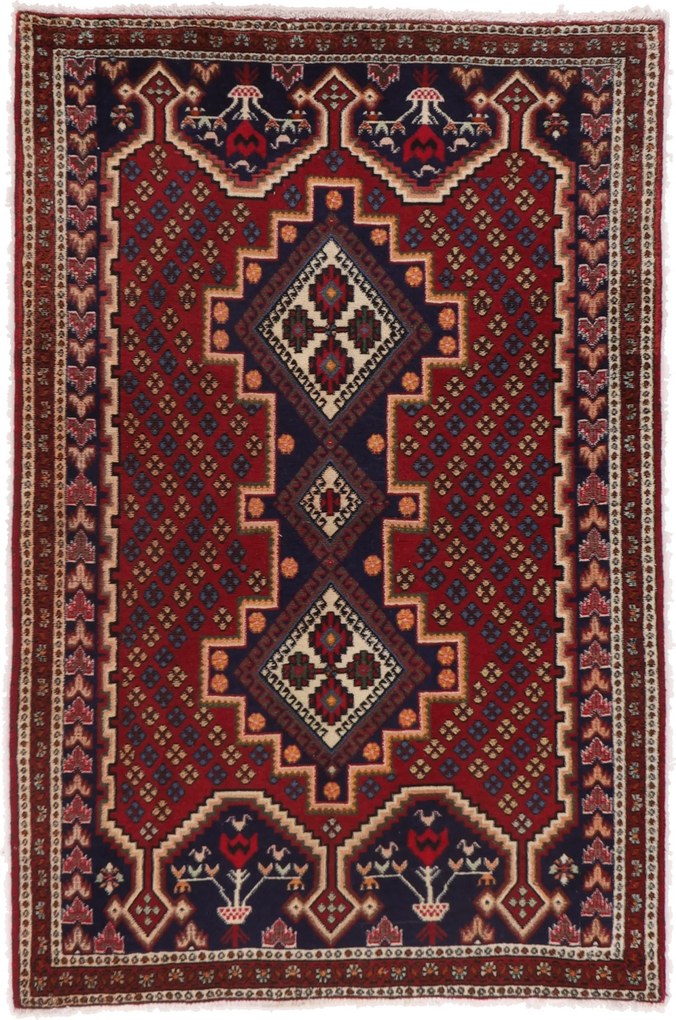 Hamedan Tappeto 150x100 (Iran) Annodato A Mano