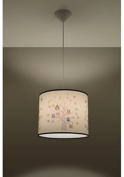 Sollux SL.1423 - Lampadario a sospensione per bambini OWLS 1xE27/15W/230V diametro 40 cm