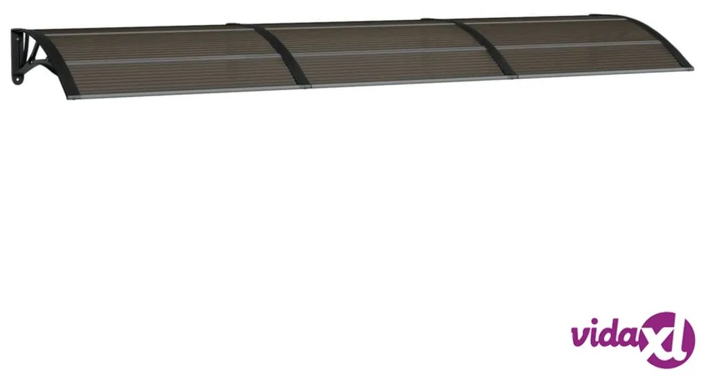 vidaXL Tettoia per Porta Nera 300x75 cm Policarbonato