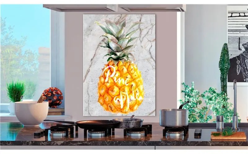 Quadro Pineapple and Marble (1 Part) Vertical