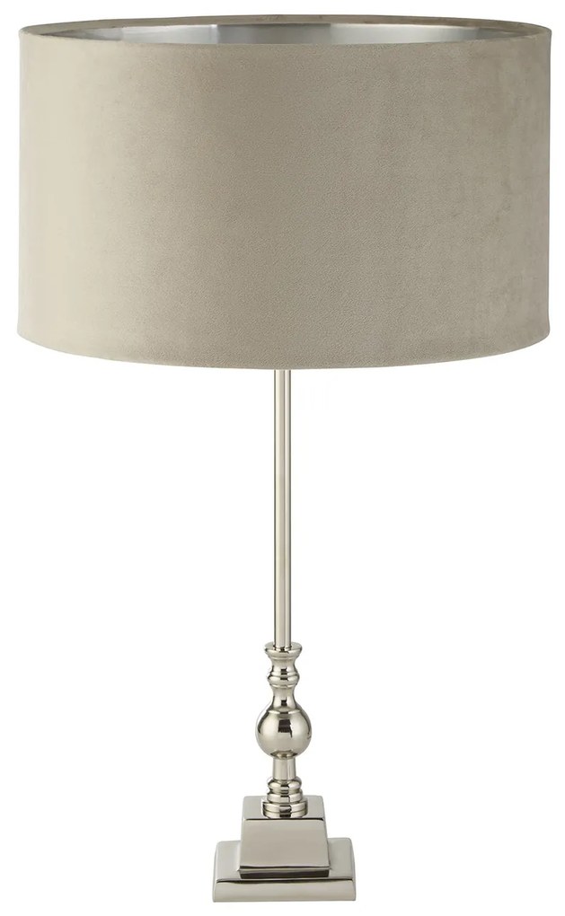 Lampada Da Scrivania Contemporanea Whitby Metallo Cromo Velluto Talpa 1 Luce E27