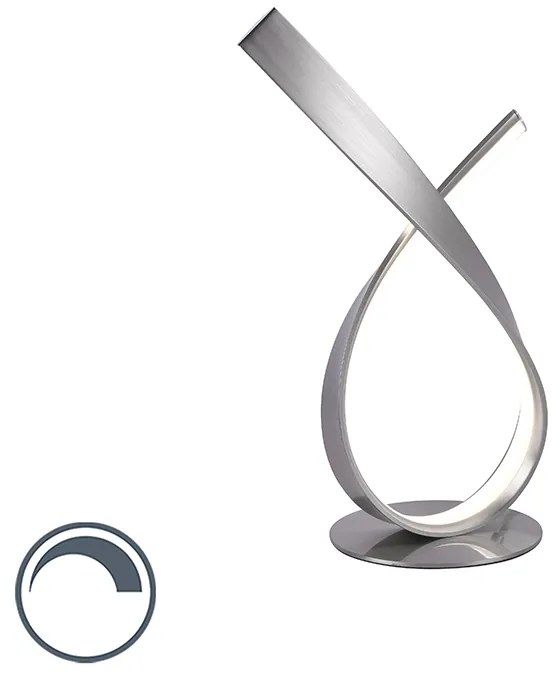 Lampada da tavolo di design in acciaio con LED e dimmer - Belinda