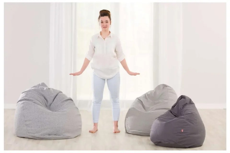 Borsa blu per sedersi Posh Velvet - Yellow Tipi