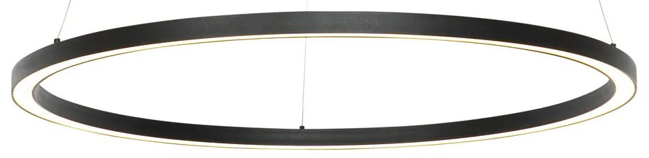 Lampada a sospensione intelligente nera 80 cm incl. LED e RGBW - Girello