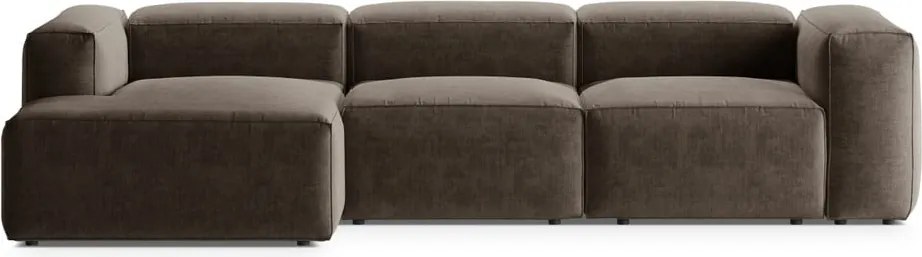 Divano angolare marrone (con penisola a sinistra/con chaise lounge) Bergamo – Cosmopolitan Design