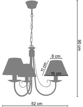 Tosel  Lampadari, sospensioni e plafoniere Lampada da Soffitto tondo metallo pois bianchi  Tosel