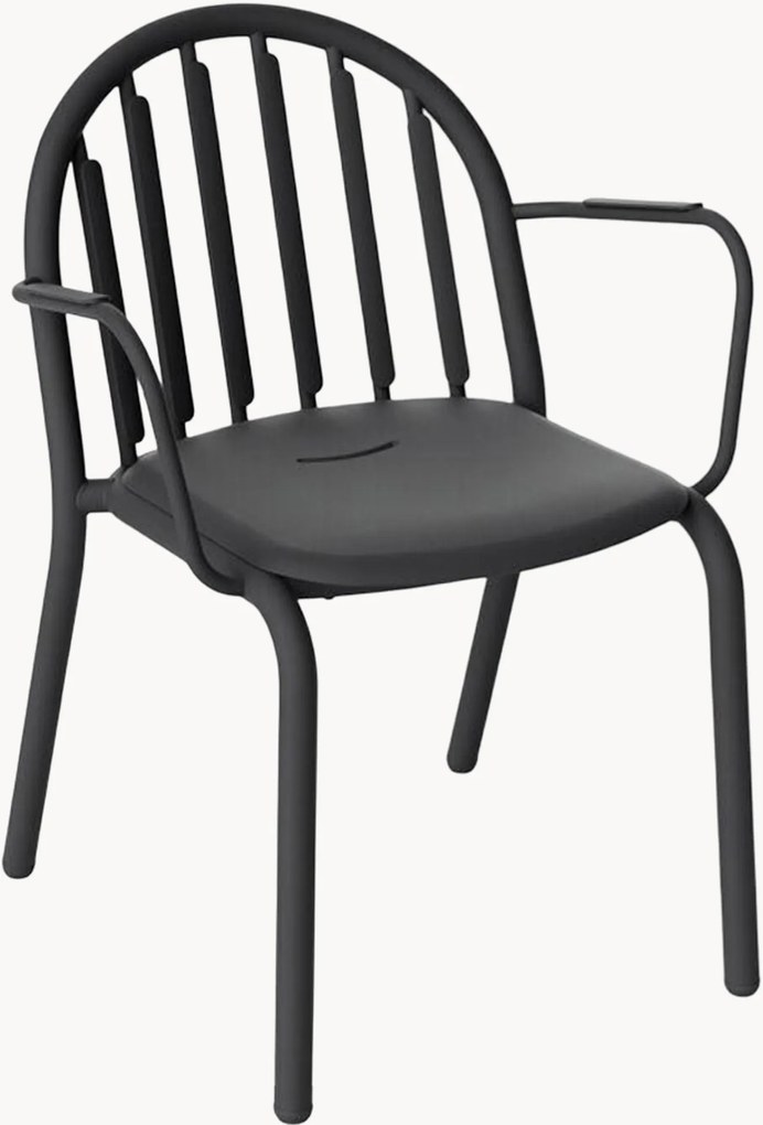 Set di 2 sedie da giardino con braccioli impilabili Fred's