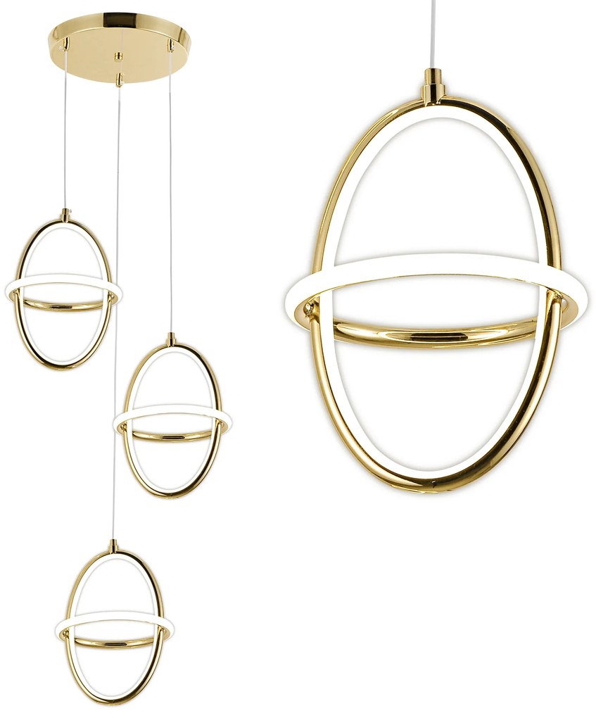 Lampada a sospensione LED G064-3CPR Gold