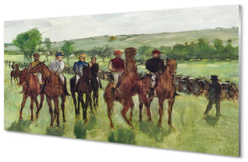 Quadro acrilico Cavalli d'arte 100x50 cm