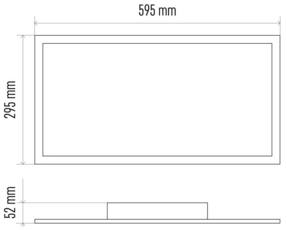 Plafoniera LED dimmerabile rettangolare LED/25W/230V + telecomando 2700K-6000K