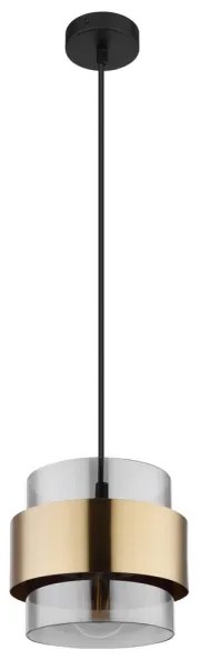 Globo 15560H - Lampadario a sospensione con filo MILEY 1xE27/60W/230V nero/ottone