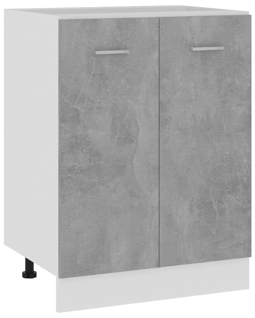 Armadio inferiore grigio cemento 60x46x81,5 cm in truciolato