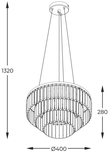 Zuma Line P17127-4-1GD - Lampadario a sospensione con filo TIFANNY 4xE14/40W/230V oro