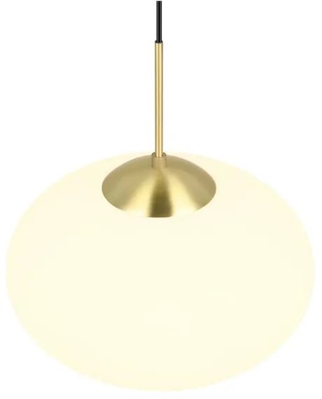 Lampadario in bianco-oro con paralume in vetro ø 40 cm Fomento - Trio