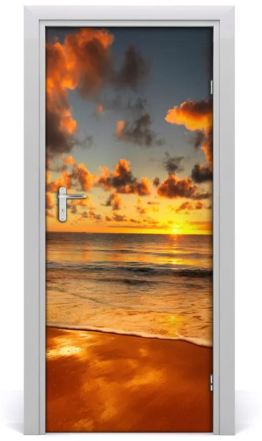 Adesivo per porta interna Spiaggia australiana 75x205 cm