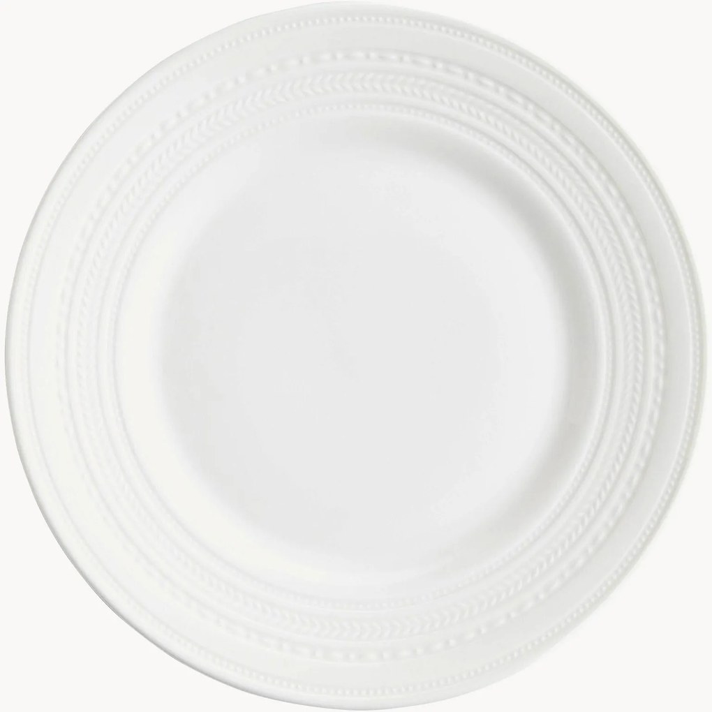 Piatto in Fine Bone China Intaglio