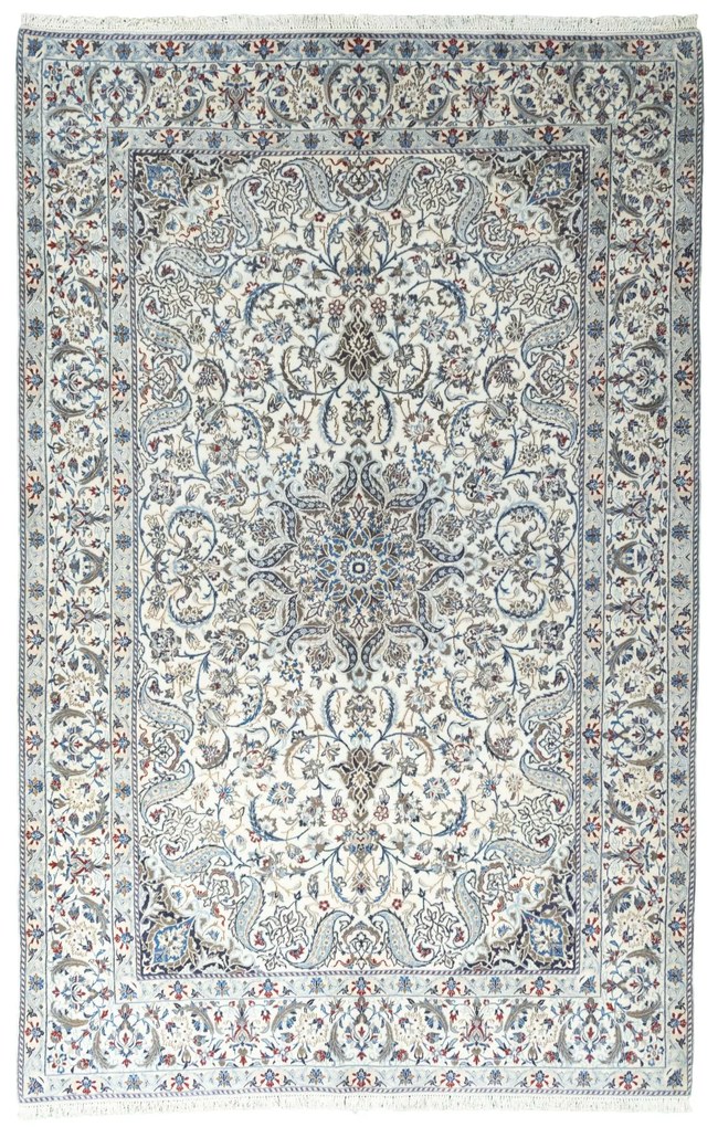Nain Tappeto 210x330 Beige (Iran) Annodato A Mano