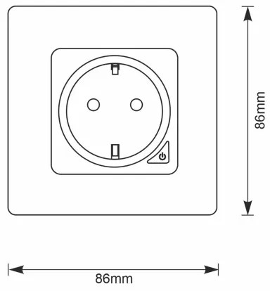 Presa intelligente SMART 3680W/230V/16A Wi-Fi Tuya SCHUKO