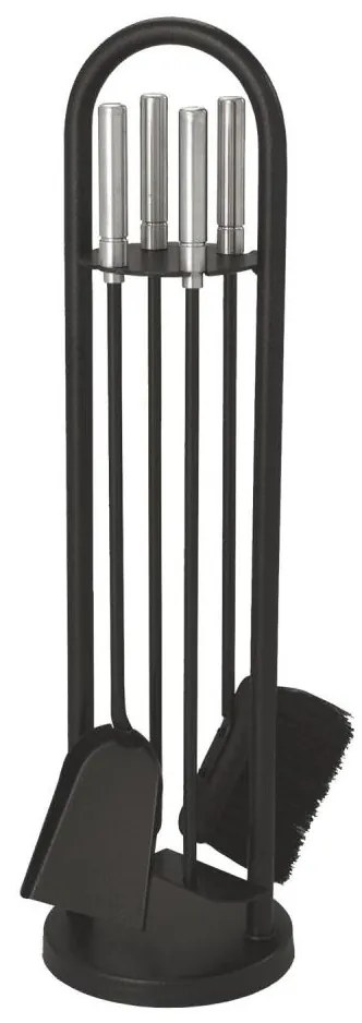 Strumenti per il caminetto 5 pz nero